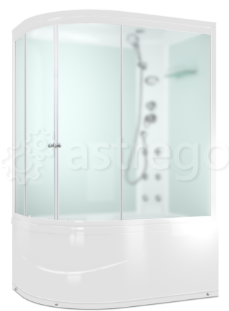 Душевая кабина 120х80 высокий поддон Domani-Spa Delight 128 High гидро (L) Красноярск - изображение 1