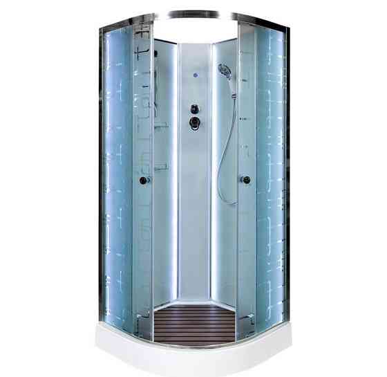 Душевая кабина 80х80 низкий поддон AvaCan EM 1580 N с LED-подсветкой Красноярск