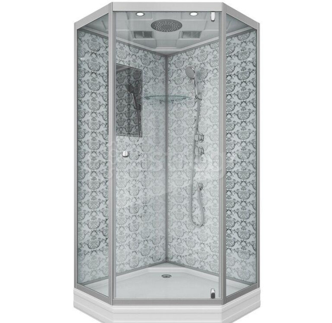 Душевая кабина NG-7702DW 1000x1000х2100 низкий поддон 15см стенки БЕЛЫЕ 3 места Niagara Москва - изображение 1