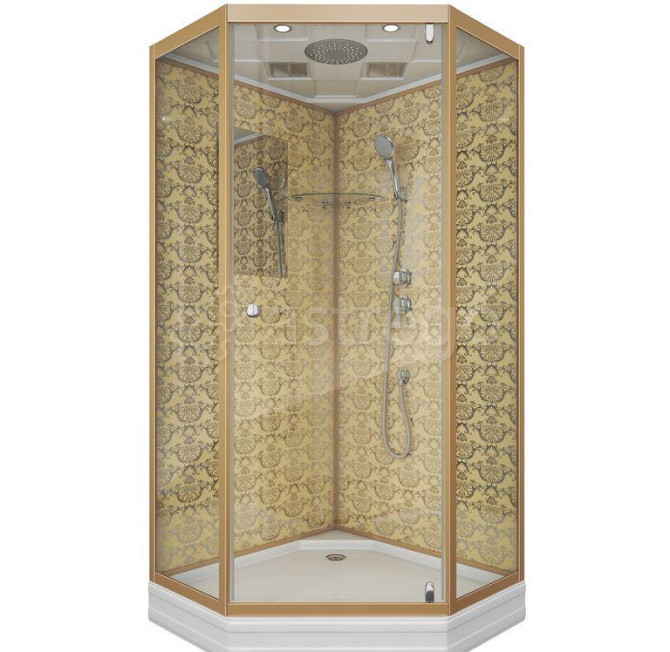 Душевая кабина 90х90 низкий поддон Niagara LUX 7701 DG (золото) Красноярск - изображение 1