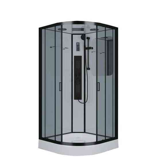 Душевая кабина NG- 6901-01G BLACK 900х900х2100 низкий поддон 16 см стекло ТОНИРОВАННОЕ 4 места Niaga Москва
