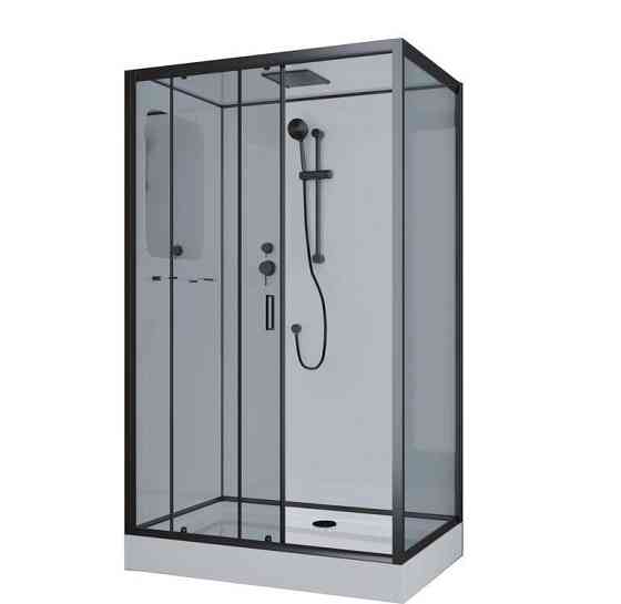 Душевая кабина NG- 6912-01QL BLACK 1200х800х2100 низкий поддон 16 см стекло ТОНИРОВАННОЕ 4 места Nia Москва