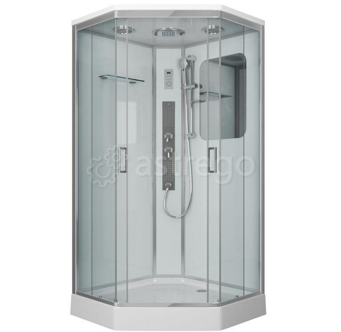 Душевая кабина NG- 6002-01GD 1000х1000х2200 низкий поддон 16 см стекло ПРОЗРАЧНОЕ 4 места Niagara Москва - изображение 1