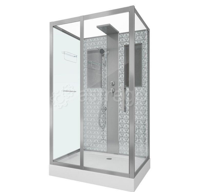 Душевая кабина NG-7711WBK 900x1200х2100 низкий поддон стенки БЕЛЫЕ БЕЗ КРЫШИ 5 мест Niagara Москва - изображение 1