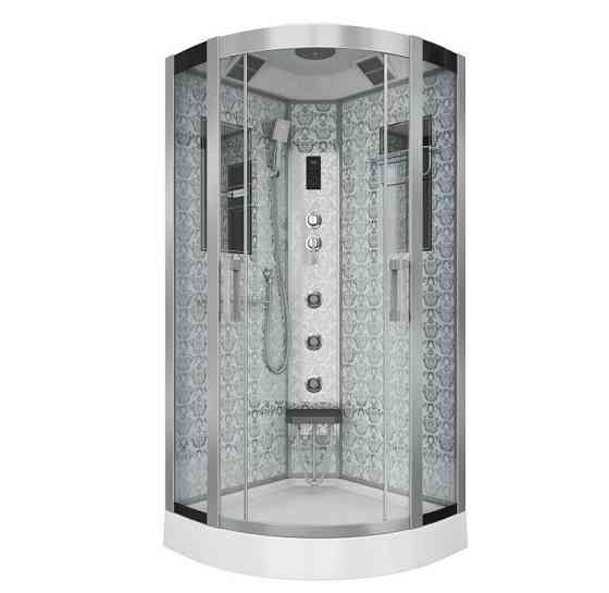 Душевая кабина NG-7715W 900x900х2150 низкий поддон стенки БЕЛЫЕ 4 мест Niagara Москва