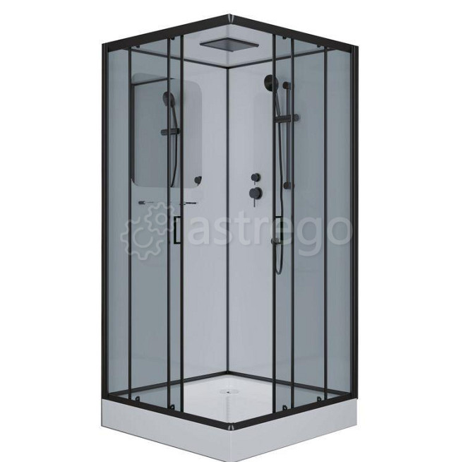Душевая кабина 90х90 низкий поддон Niagara NG 6901 Q Black Красноярск - изображение 1