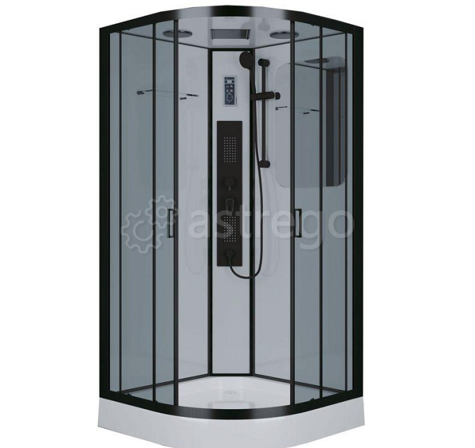 Душевая кабина 100х100 низкий поддон Niagara NG 6902 G Black Красноярск - изображение 1