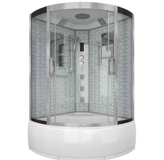 Душевая кабина 120х120 высокий поддон Niagara LUX 7744 W (серебро) Красноярск