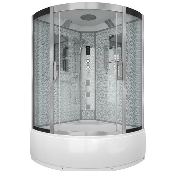 Душевая кабина 120х120 высокий поддон Niagara LUX 7744 W (серебро) Красноярск - изображение 1