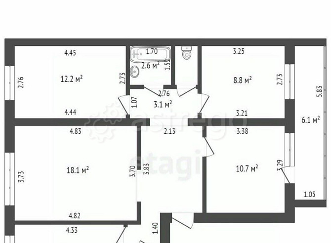 4-комн. квартира, 76.4 м2, 4/5 эт. Уфа - изображение 5