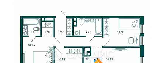 4-комн. квартира, 73.09 м2, 12/27 эт. Уфа