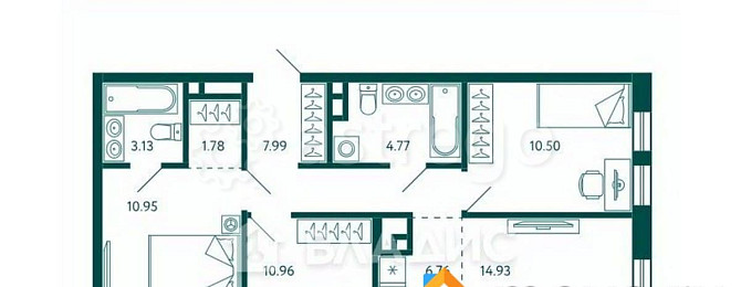 4-комн. квартира, 73.09 м2, 12/27 эт. Уфа - изображение 2