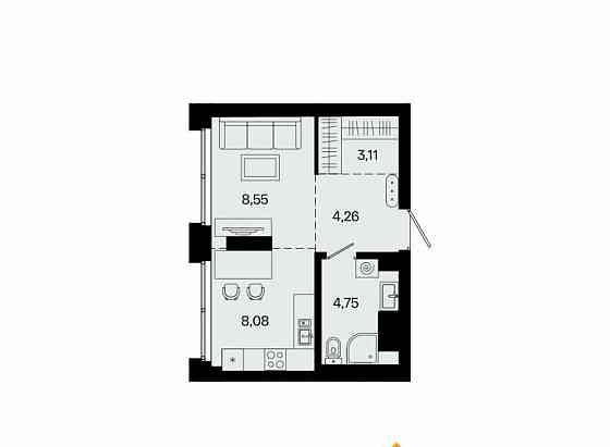 1-комн. квартира, 28.75 м2, 10/31 эт. Уфа