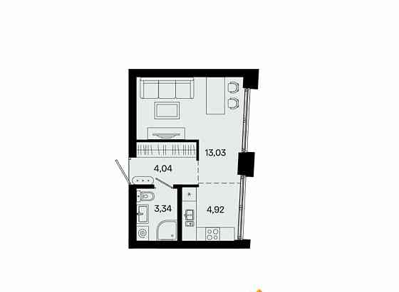 1-комн. квартира, 25.33 м2, 21/31 эт. Уфа