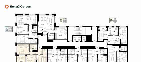 2-комн. квартира, 53.38 м2, 9/9 эт. Уфа