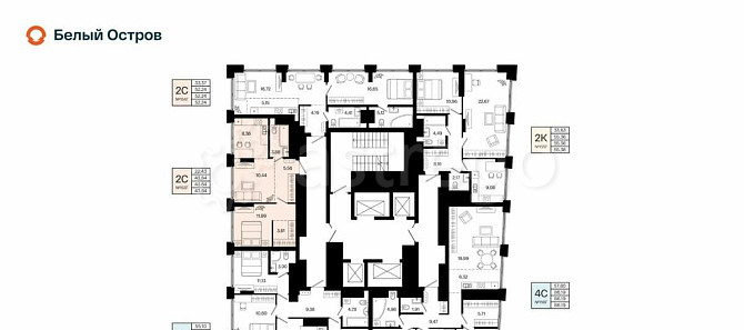 2-комн. квартира, 43.84 м2, 25/31 эт. Уфа - изображение 1