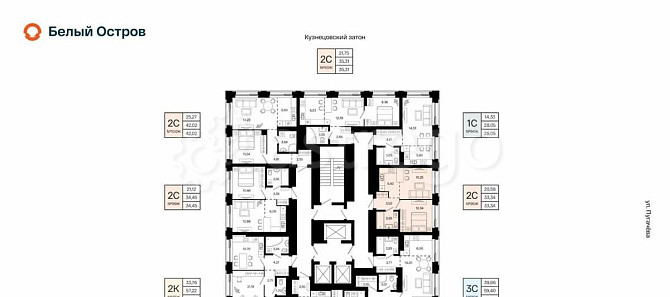 2-комн. квартира, 33.34 м2, 15/31 эт. Уфа - изображение 2