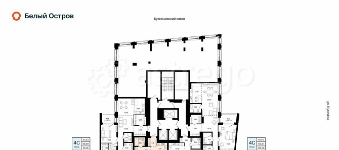 2-комн. квартира, 41.26 м2, 3/31 эт. Уфа - изображение 1