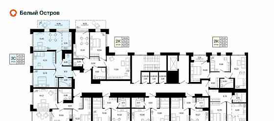3-комн. квартира, 63.68 м2, 8/9 эт. Уфа