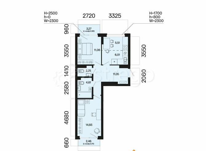 3-комн. квартира, 57.14 м2, 5/7 эт. Уфа - изображение 3