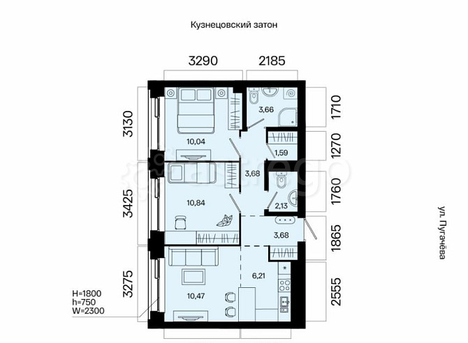 3-комн. квартира, 52.3 м2, 4/31 эт. Уфа - изображение 2