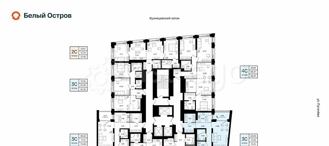 3-комн. квартира, 74.15 м2, 7/31 эт. Уфа - изображение 1