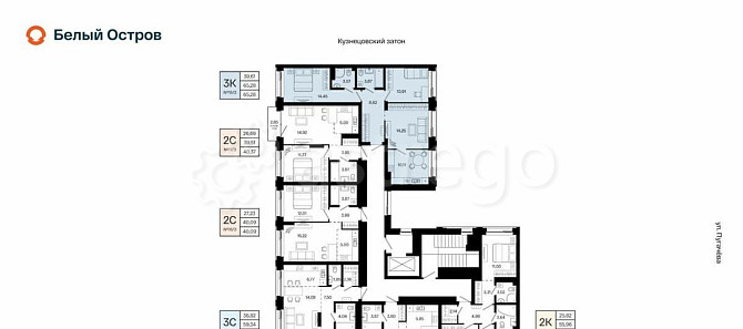 3-комн. квартира, 65.28 м2, 4/31 эт. Уфа - изображение 1