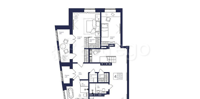 4-комн. квартира, 182.64 м2, 8/9 эт. Уфа - изображение 1