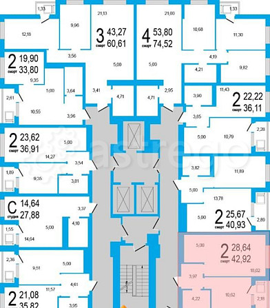 2-комн. квартира, 42.92 м2, 12/25 эт. Уфа - изображение 4