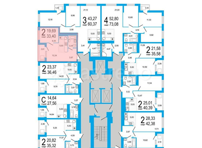 2-комн. квартира, 33.4 м2, 13/25 эт. Уфа - изображение 5