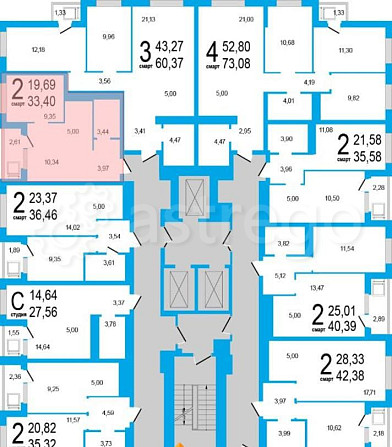 2-комн. квартира, 33.4 м2, 13/25 эт. Уфа - изображение 4