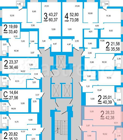2-комн. квартира, 42.38 м2, 18/25 эт. Уфа - изображение 4