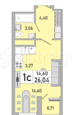 1-комн. квартира, 26.04 м2, 12/24 эт. Уфа - изображение 5