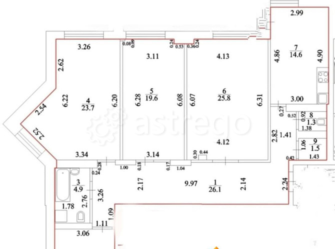 4-комн. квартира, 133.3 м2, 4/16 эт. Уфа - изображение 3