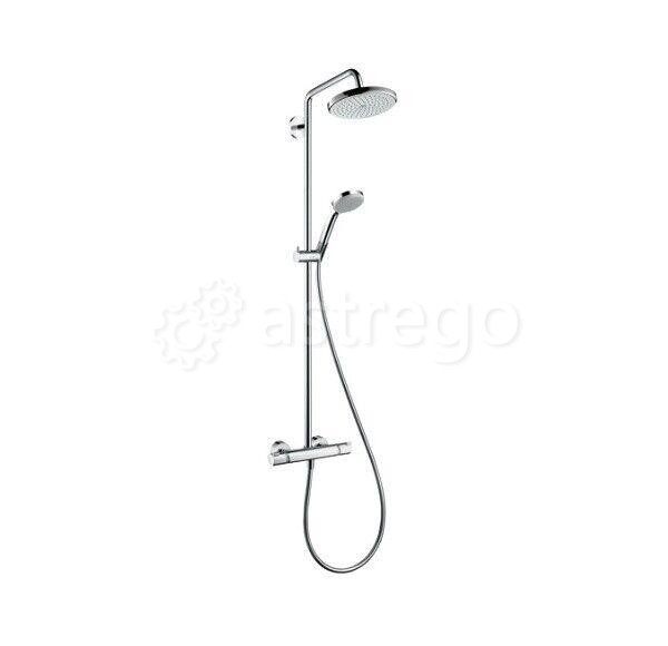 Душевая стойка Hansgrohe, Croma, тип регулирования воды - термостатический картридж, верхний душ - е Москва - изображение 1