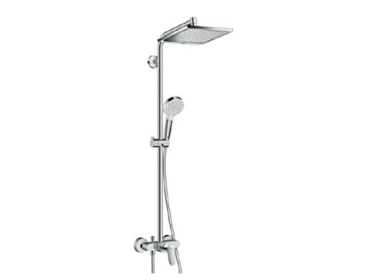 Душевая стойка Hansgrohe, Crometta E, смеситель - есть, тип открывания воды - однорычажный Москва