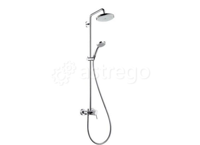 Душевая стойка Hansgrohe, Croma 220, смеситель - есть, тип открывания воды - однорычажный 27222000 Москва - изображение 1
