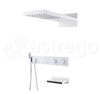 Душевой комплект BOHEME Zodiac 133-2-MW White Matt Новосибирск - изображение 1
