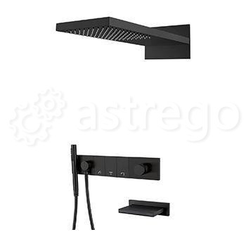 Душевой комплект BOHEME Zodiac 132-2-B Black Новосибирск - изображение 1