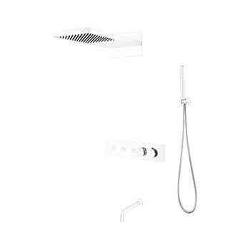 Душевой комплект BOHEME Fusion 131-2-MW White Matt Новосибирск