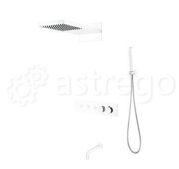 Душевой комплект BOHEME Fusion 131-2-MW White Matt Новосибирск - изображение 1