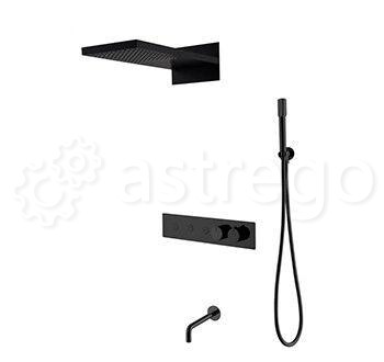 Душевой комплект BOHEME Fusion 131-2-B Black Новосибирск - изображение 1