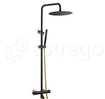 Душевая стойка BOHEME Uno 468-T-BG Black/Gold Новосибирск - изображение 1