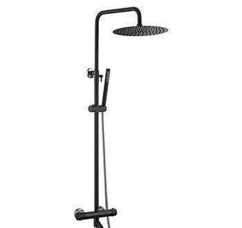 Душевая стойка BOHEME Uno 468-T-BCR Black/Chrome Новосибирск