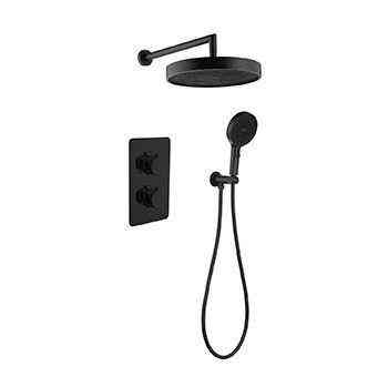 Душевой комплект BOHEME Cell с 2-х режимным термостатом 427-B Black Новосибирск