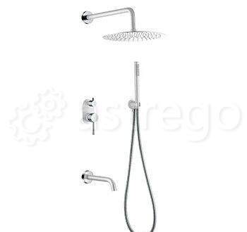 Душевой комплект BOHEME Uno 464-2-WCR White/Chrome Новосибирск - изображение 1