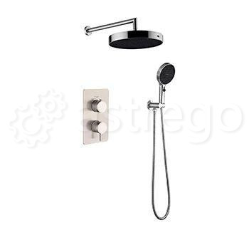 Душевой комплект BOHEME Cell с 2-х режимным смесителем 427-NB Nikel Brush Новосибирск - изображение 1