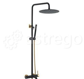 Душевая стойка BOHEME Uno 468-BG Black/Gold Новосибирск - изображение 1
