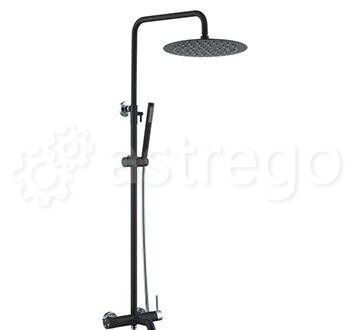 Душевая стойка BOHEME Uno 468-BCR Black/Chrome Новосибирск - изображение 1