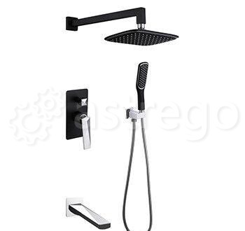 Душевой комплект BOHEME Venturo 374-B-2 Black/Chrome Новосибирск - изображение 1